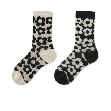 Chaussettes heureuses fleuris les chaussettes d&#39;équipage des filles coton filles chaussettes en gros